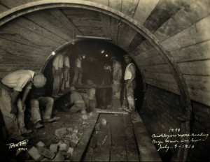 Bryn Mawr Avenue, bricklayers, north heading, July 9, 1930.