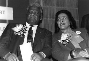 Mayor Harold Washington with Coretta Scott King