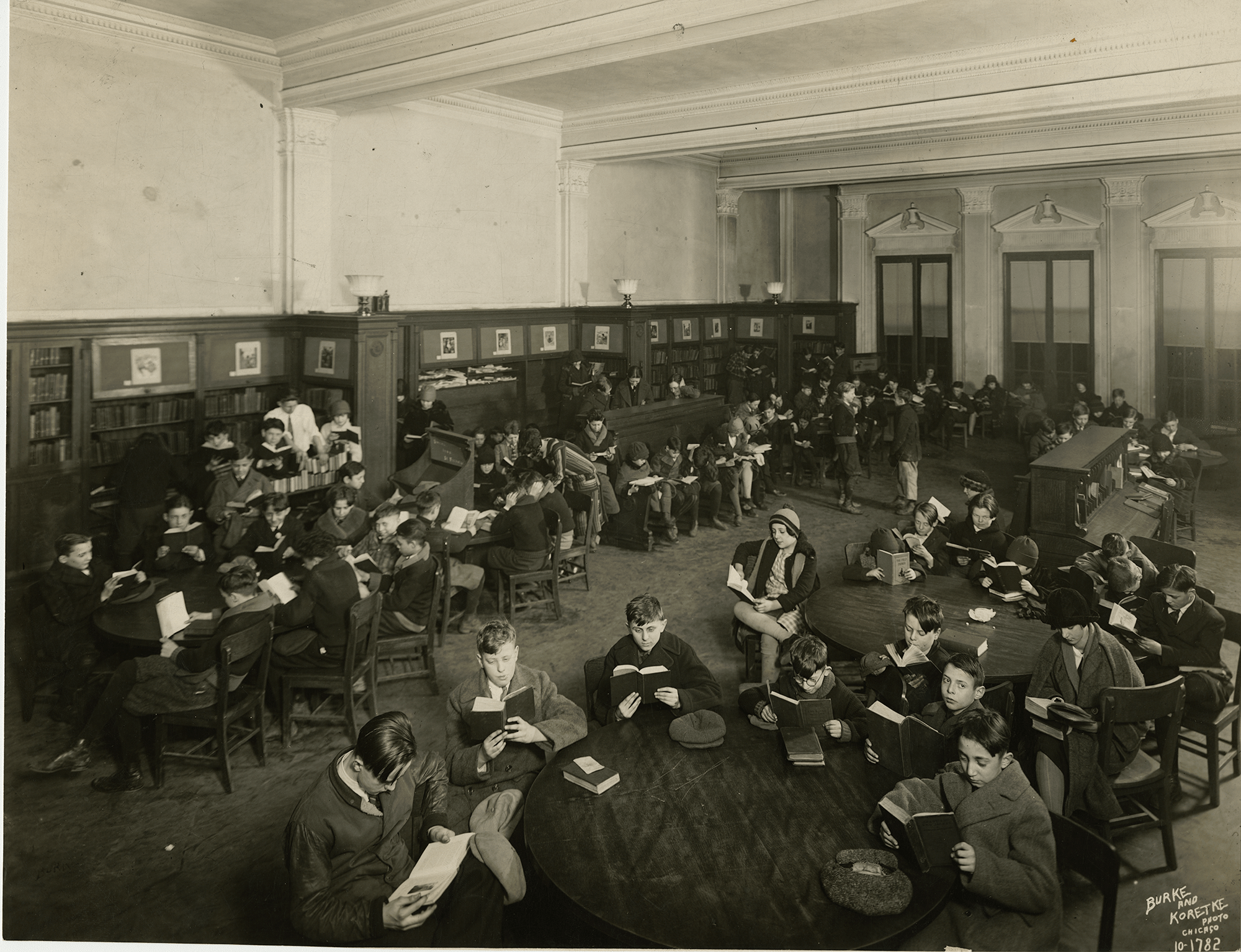 1926, Young people's room at Legler library.