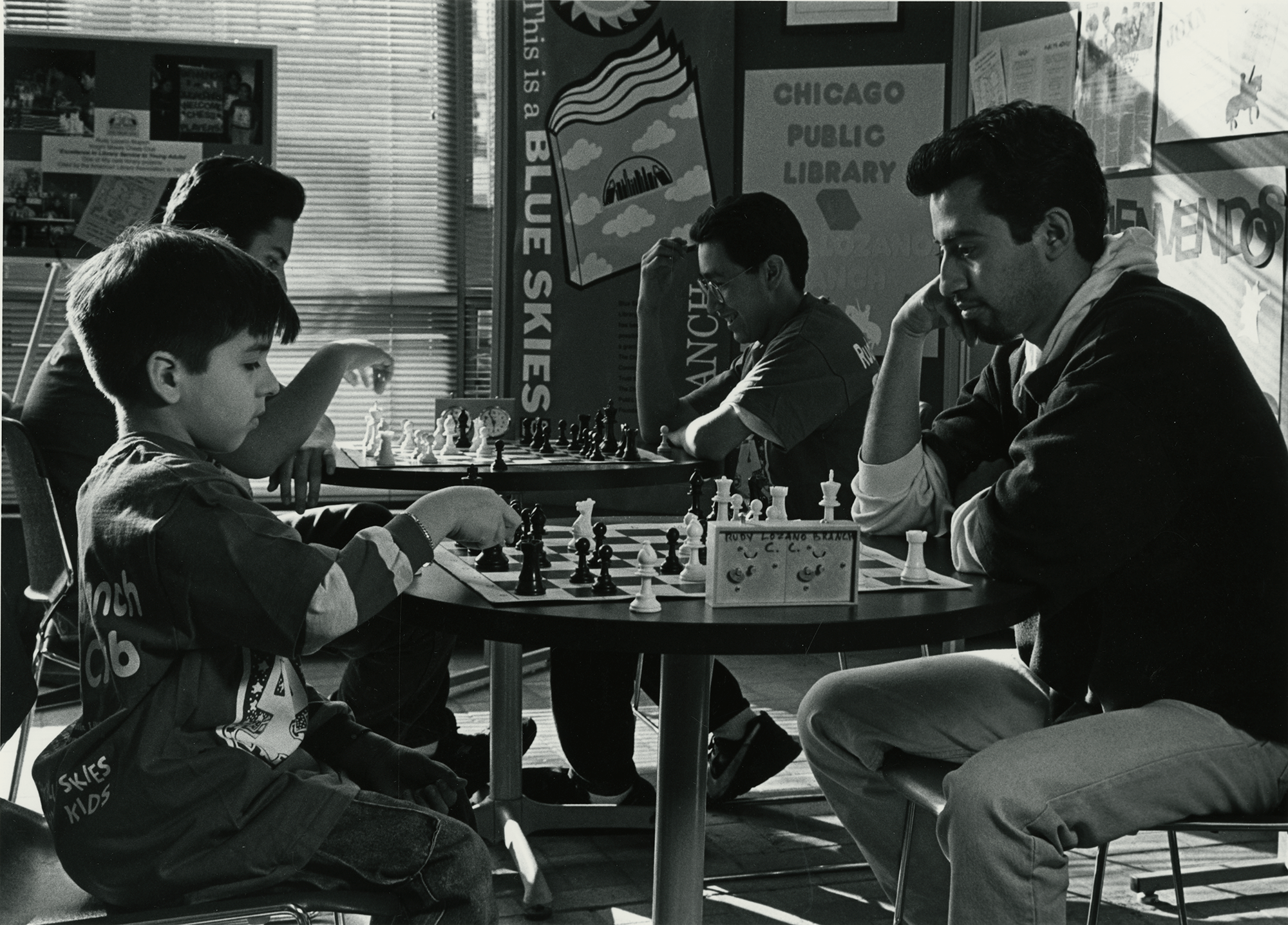 1997, chess club at Lozano Branch.