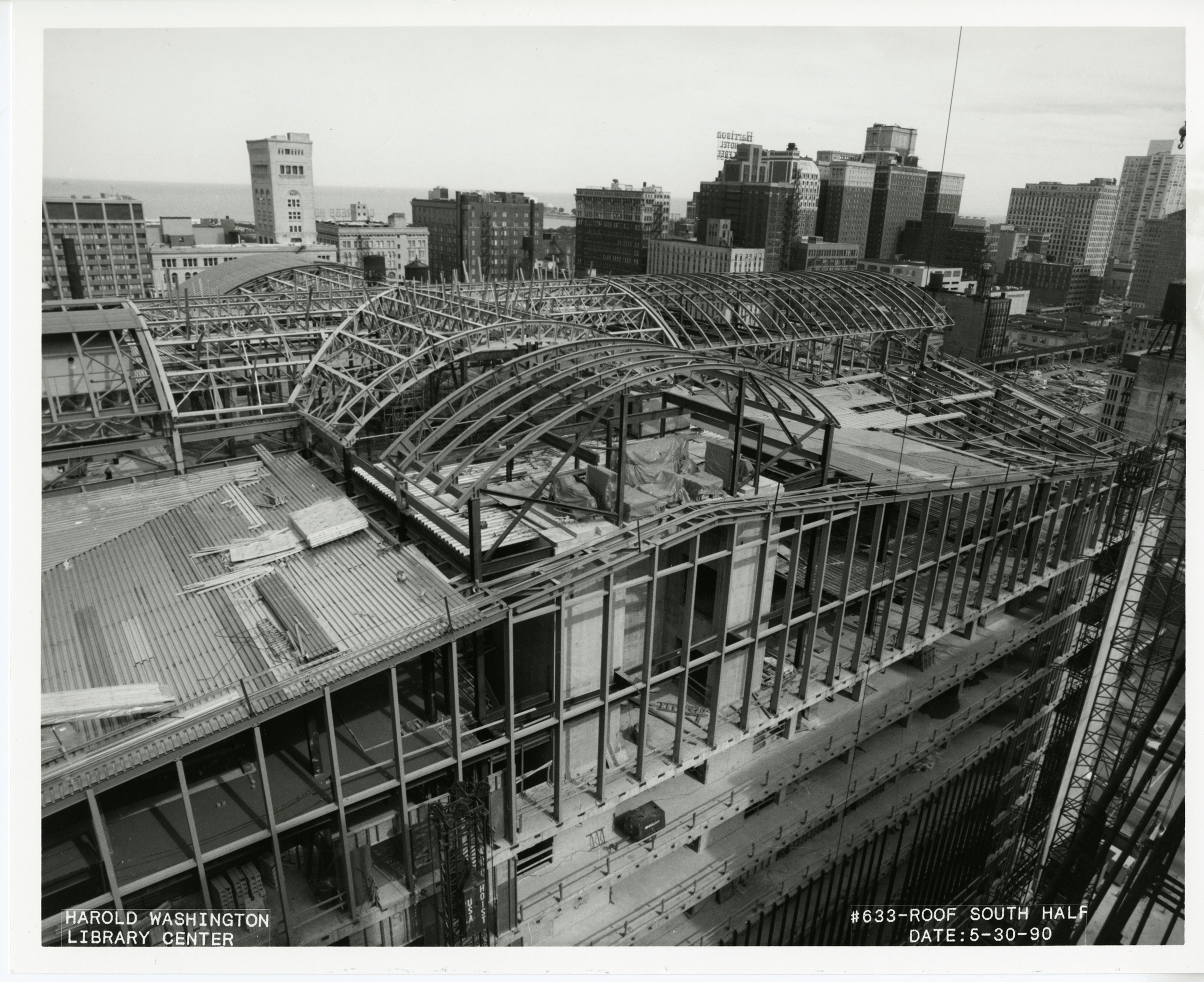 Harold Washington Library Center construction