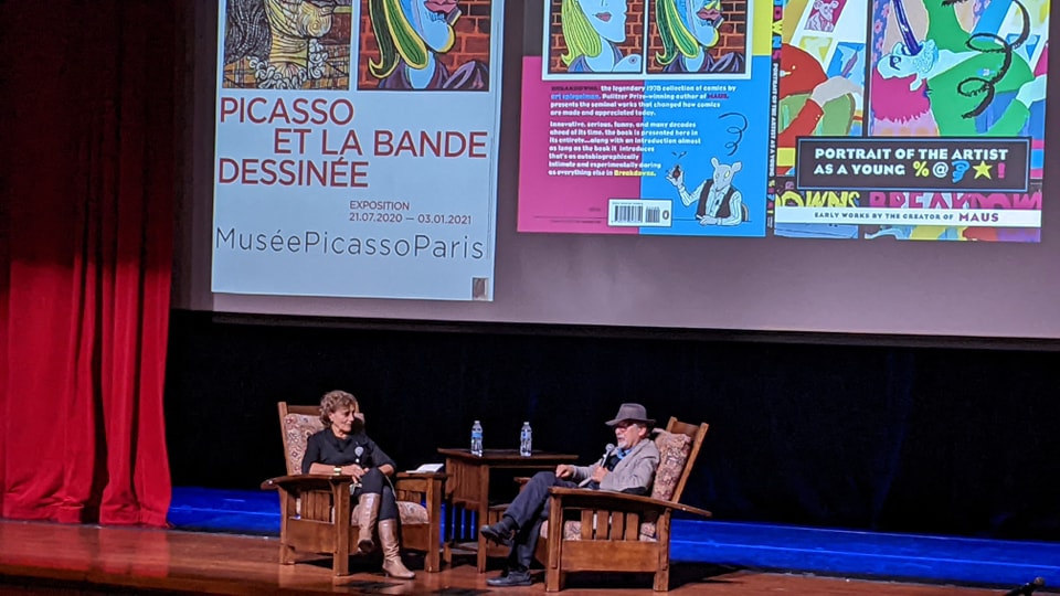 Art Spiegelman on stage