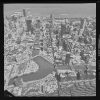 Aerial view of Chicago Loop, Chicago River, Lake Michigan